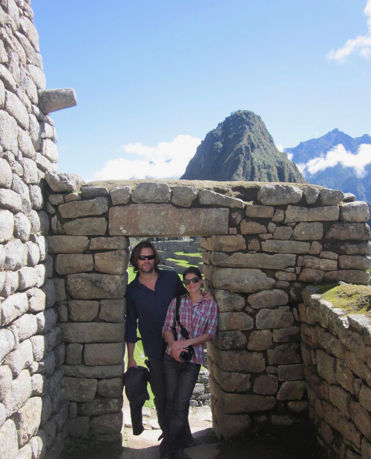 Gen and Jared Padalecki on their honeymoon in Machu Picchu
