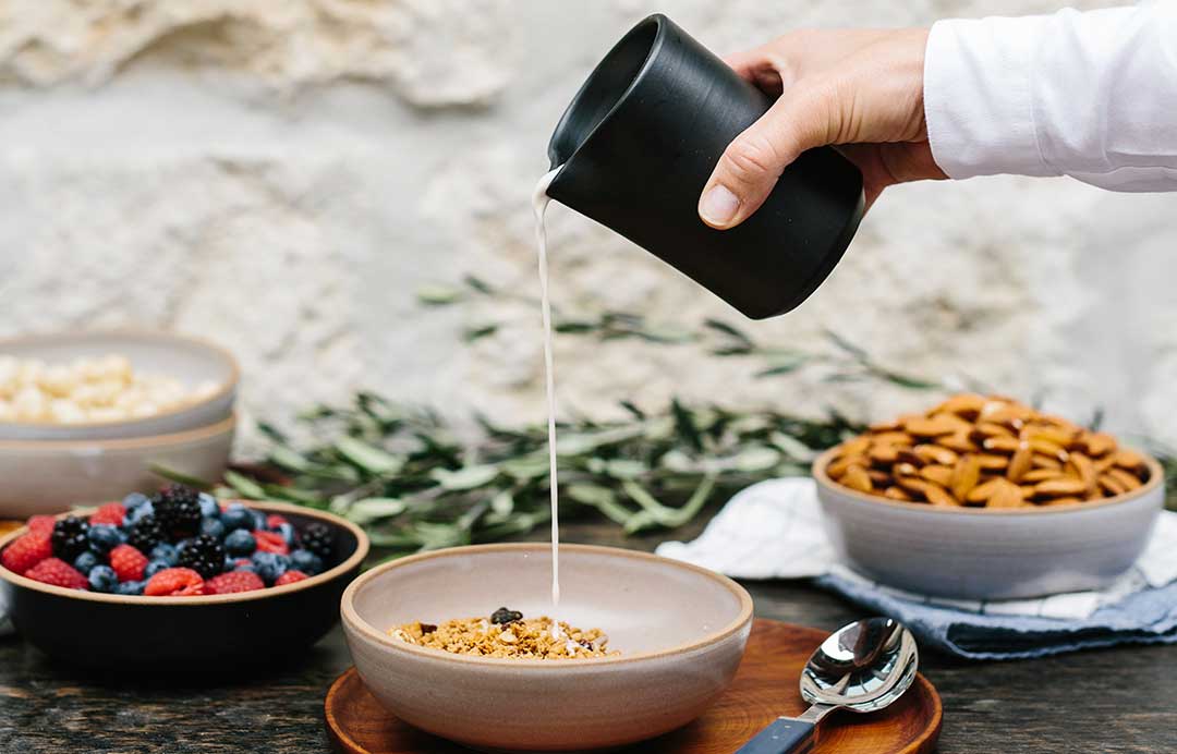 Breakfast Bowl With Homemade Almond Milk